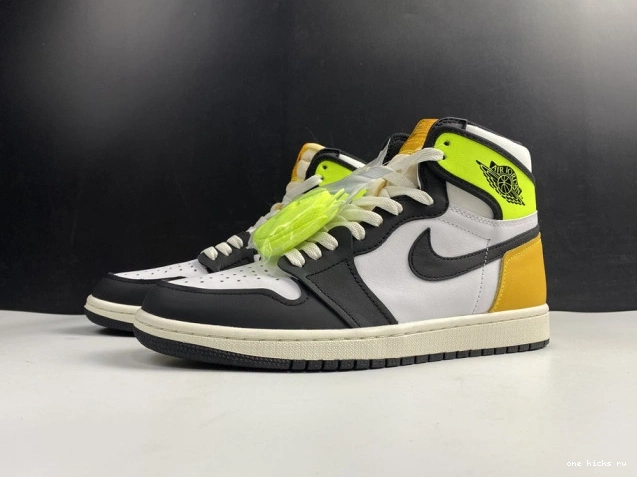Rep Onekick 1 OG 'VOLT RETRO JORDAN HIGH GOLD' 555088-118 AIR 0720